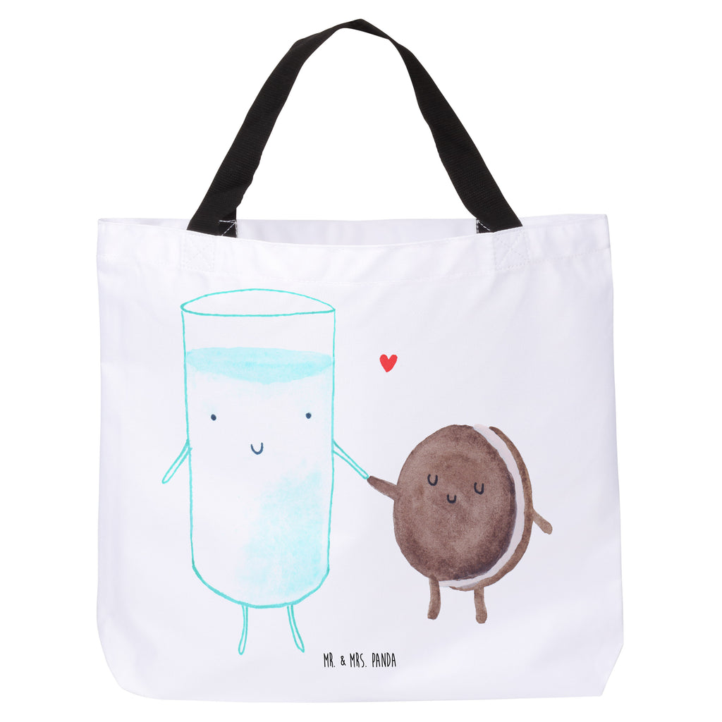 Shopper Milch & Keks Beutel, Einkaufstasche, Tasche, Strandtasche, Einkaufsbeutel, Shopper, Schultasche, Freizeittasche, Tragebeutel, Schulbeutel, Alltagstasche, Tiermotive, Gute Laune, lustige Sprüche, Tiere, Milk, Cookie, Milch, Keks, Kekse, Kaffee, Einladung Frühstück, Motiv süß, romantisch, perfektes Paar