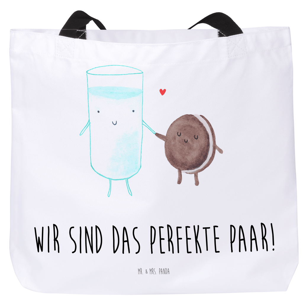 Shopper Milch & Keks Beutel, Einkaufstasche, Tasche, Strandtasche, Einkaufsbeutel, Shopper, Schultasche, Freizeittasche, Tragebeutel, Schulbeutel, Alltagstasche, Tiermotive, Gute Laune, lustige Sprüche, Tiere, Milk, Cookie, Milch, Keks, Kekse, Kaffee, Einladung Frühstück, Motiv süß, romantisch, perfektes Paar