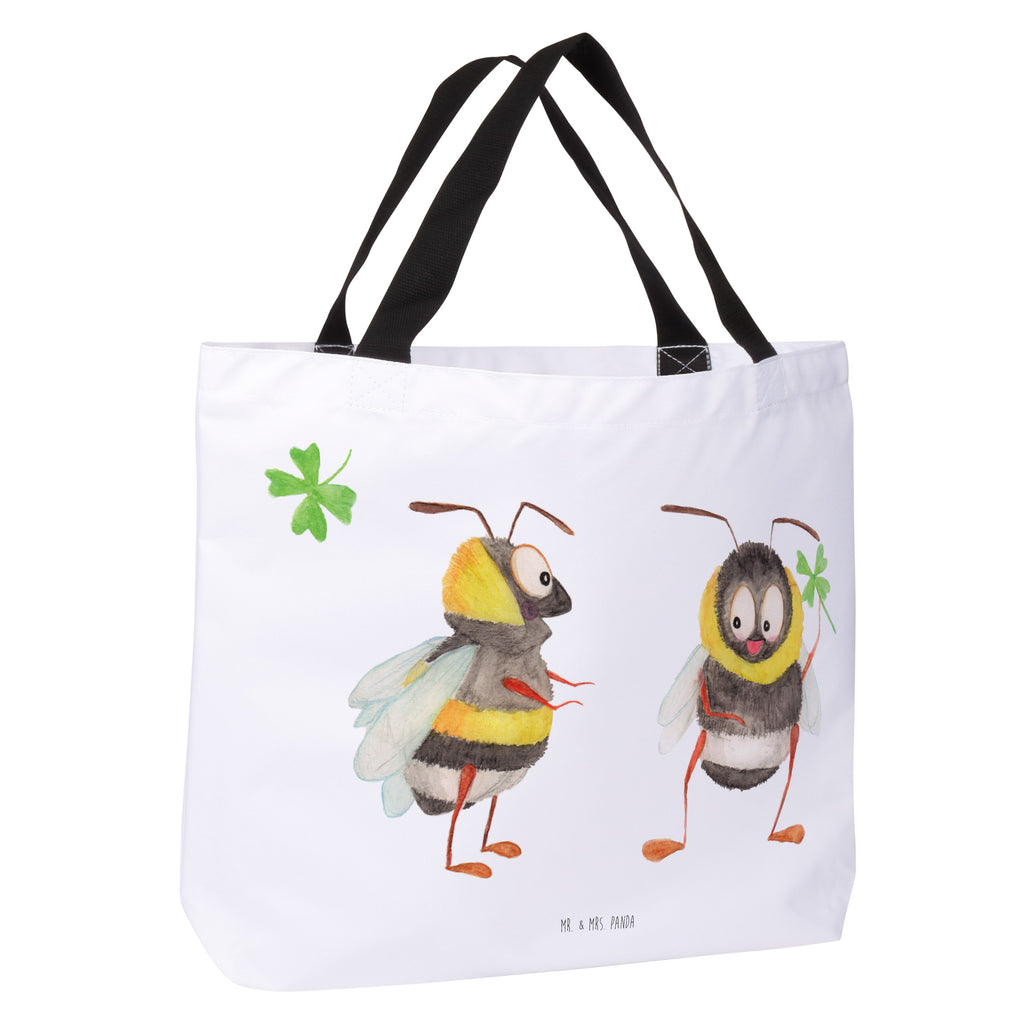 Shopper Hummeln mit Kleeblatt Beutel, Einkaufstasche, Tasche, Strandtasche, Einkaufsbeutel, Shopper, Schultasche, Freizeittasche, Tragebeutel, Schulbeutel, Alltagstasche, Tiermotive, Gute Laune, lustige Sprüche, Tiere, Hummel, Biene, Spruch positiv, Biene Deko, Spruch schön, glücklich sein, glücklich werden, Spruch fröhlich