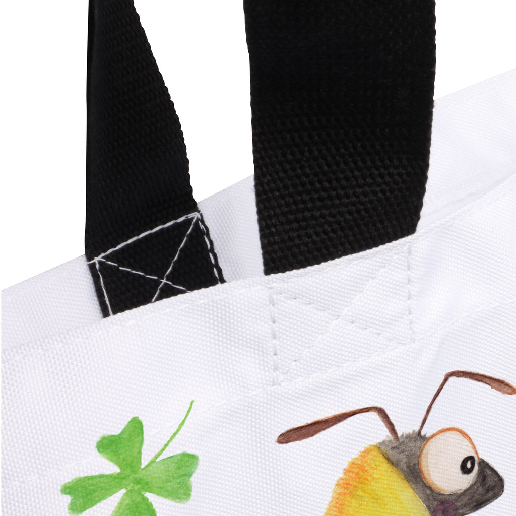 Shopper Hummeln mit Kleeblatt Beutel, Einkaufstasche, Tasche, Strandtasche, Einkaufsbeutel, Shopper, Schultasche, Freizeittasche, Tragebeutel, Schulbeutel, Alltagstasche, Tiermotive, Gute Laune, lustige Sprüche, Tiere, Hummel, Biene, Spruch positiv, Biene Deko, Spruch schön, glücklich sein, glücklich werden, Spruch fröhlich