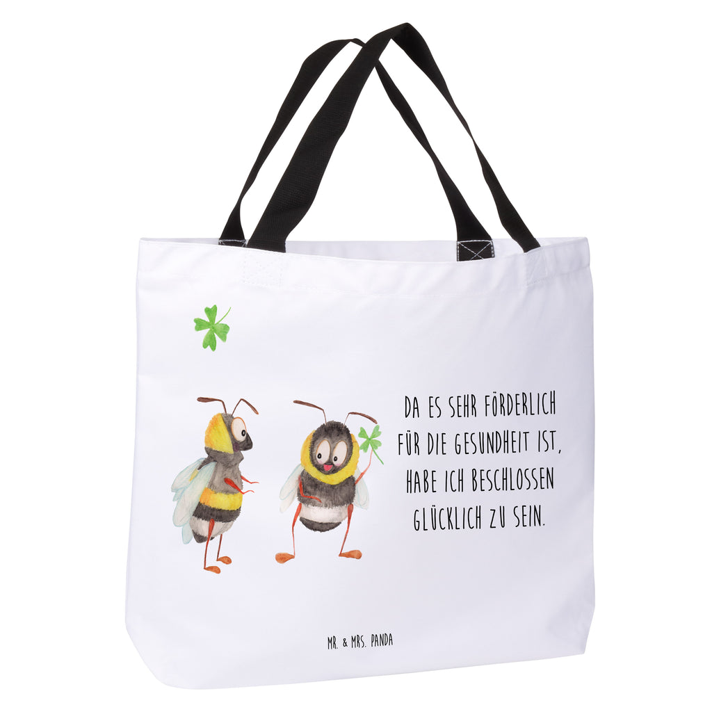 Shopper Hummeln mit Kleeblatt Beutel, Einkaufstasche, Tasche, Strandtasche, Einkaufsbeutel, Shopper, Schultasche, Freizeittasche, Tragebeutel, Schulbeutel, Alltagstasche, Tiermotive, Gute Laune, lustige Sprüche, Tiere, Hummel, Biene, Spruch positiv, Biene Deko, Spruch schön, glücklich sein, glücklich werden, Spruch fröhlich