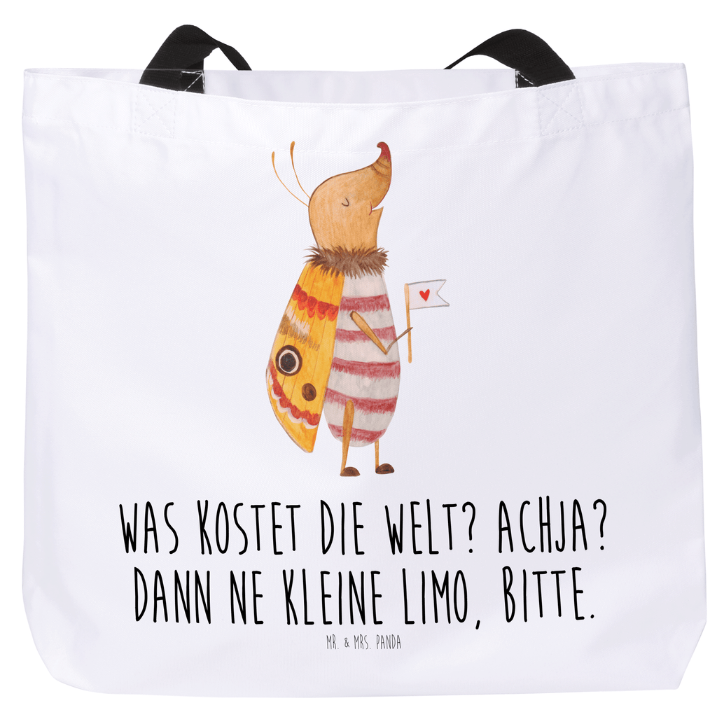 Shopper Nachtfalter mit Fähnchen Beutel, Einkaufstasche, Tasche, Strandtasche, Einkaufsbeutel, Shopper, Schultasche, Freizeittasche, Tragebeutel, Schulbeutel, Alltagstasche, Tiermotive, Gute Laune, lustige Sprüche, Tiere, Nachtfalter, Käfer, Spruch lustig, Spruch witzig, süß, niedlich, Küche Deko, Was kostet die Welt