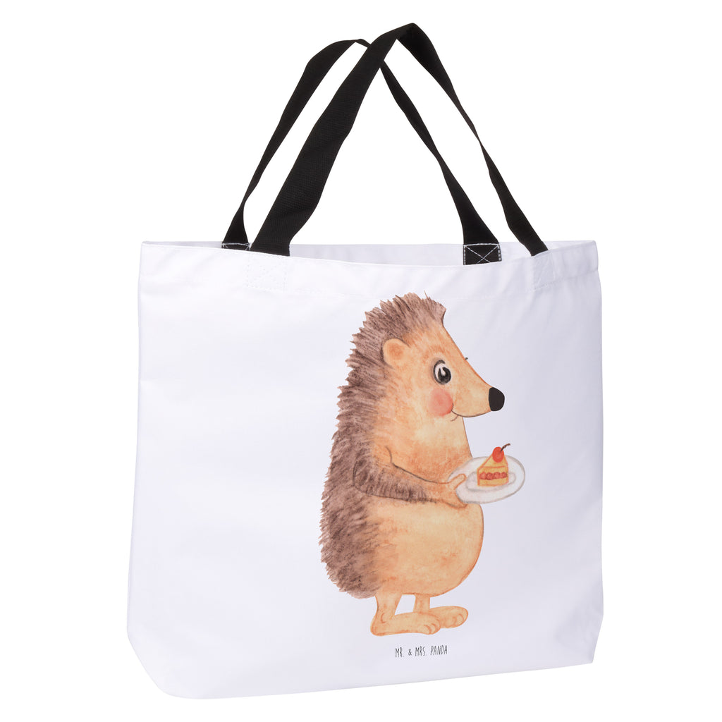 Shopper Igel mit Kuchenstück Beutel, Einkaufstasche, Tasche, Strandtasche, Einkaufsbeutel, Shopper, Schultasche, Freizeittasche, Tragebeutel, Schulbeutel, Alltagstasche, Tiermotive, Gute Laune, lustige Sprüche, Tiere, Igel, Essen Spruch, Kuchen, Backen Geschenk, Kuchen backen, Einladung Party, Geburtstagskuchen, Torte