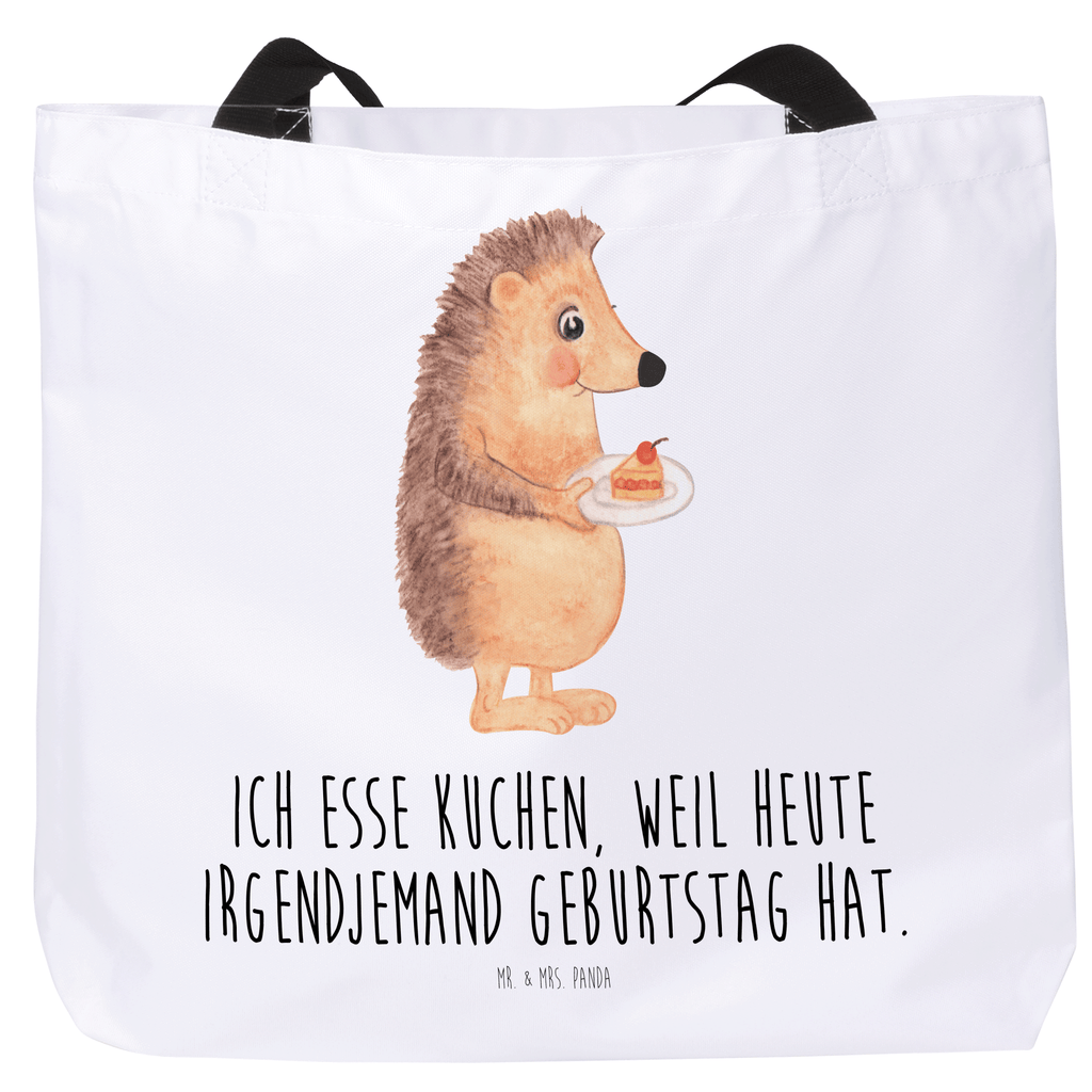 Shopper Igel mit Kuchenstück Beutel, Einkaufstasche, Tasche, Strandtasche, Einkaufsbeutel, Shopper, Schultasche, Freizeittasche, Tragebeutel, Schulbeutel, Alltagstasche, Tiermotive, Gute Laune, lustige Sprüche, Tiere, Igel, Essen Spruch, Kuchen, Backen Geschenk, Kuchen backen, Einladung Party, Geburtstagskuchen, Torte