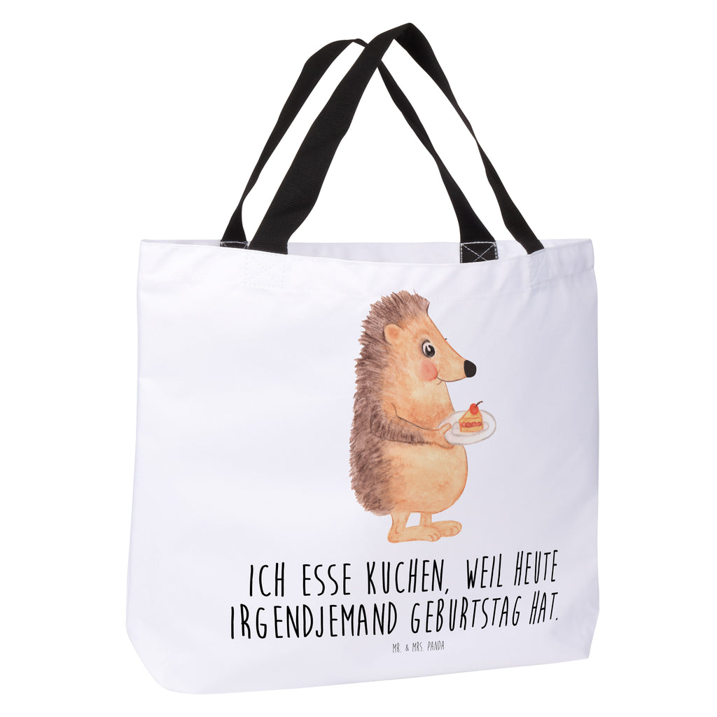 Shopper Igel mit Kuchenstück Beutel, Einkaufstasche, Tasche, Strandtasche, Einkaufsbeutel, Shopper, Schultasche, Freizeittasche, Tragebeutel, Schulbeutel, Alltagstasche, Tiermotive, Gute Laune, lustige Sprüche, Tiere, Igel, Essen Spruch, Kuchen, Backen Geschenk, Kuchen backen, Einladung Party, Geburtstagskuchen, Torte