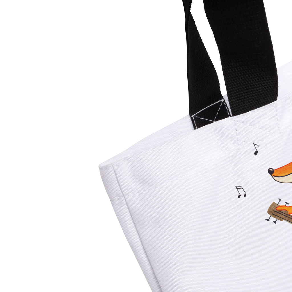 Shopper Fuchs Gitarre Beutel, Einkaufstasche, Tasche, Strandtasche, Einkaufsbeutel, Shopper, Schultasche, Freizeittasche, Tragebeutel, Schulbeutel, Alltagstasche, Fuchs, Füchse, Geschenk Musiker, Musik Spruch, Musikerin, Sänger, Sängerin, Gitarre