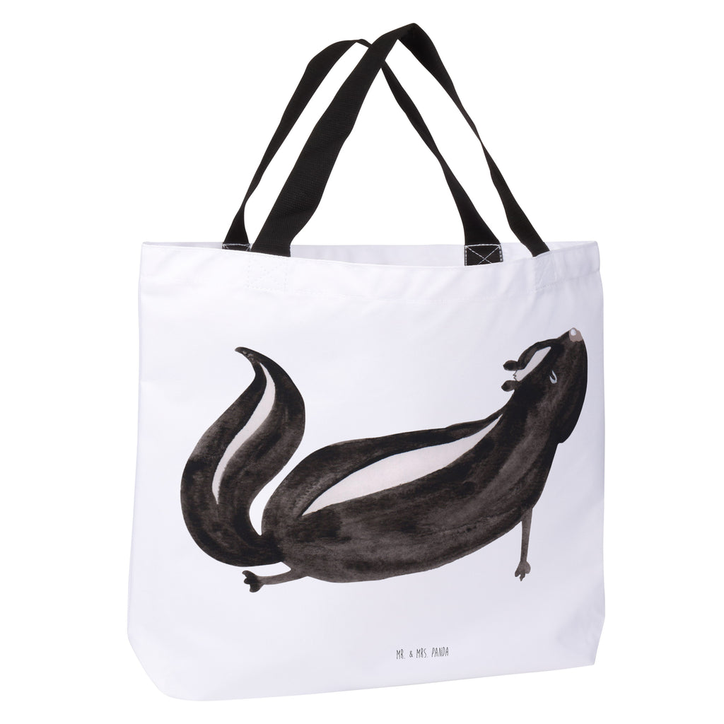 Shopper Stinktier Yoga Beutel, Einkaufstasche, Tasche, Strandtasche, Einkaufsbeutel, Shopper, Schultasche, Freizeittasche, Tragebeutel, Schulbeutel, Alltagstasche, Stinktier, Skunk, Wildtier, Raubtier, Stinker, Stinki, Yoga, Namaste, Lebe, Liebe, Lache