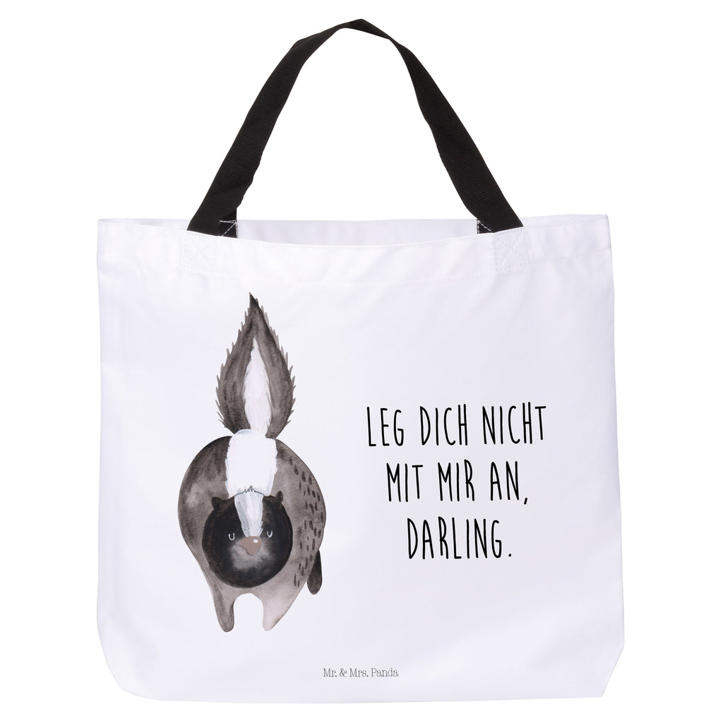 Shopper Stinktier Angriff Beutel, Einkaufstasche, Tasche, Strandtasche, Einkaufsbeutel, Shopper, Schultasche, Freizeittasche, Tragebeutel, Schulbeutel, Alltagstasche, Stinktier, Skunk, Wildtier, Raubtier, Stinker, Stinki, wütend, Drohung