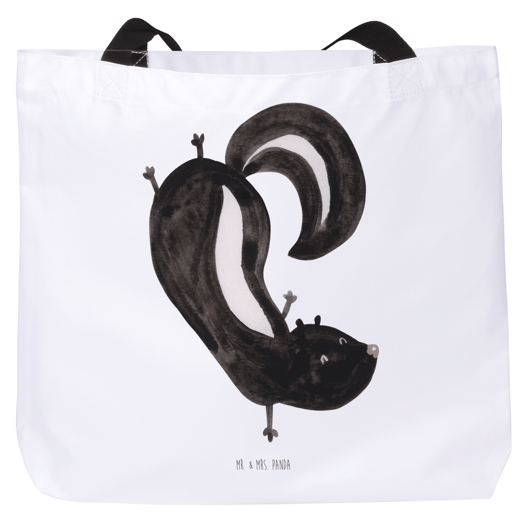 Shopper Stinktier Handstand Beutel, Einkaufstasche, Tasche, Strandtasche, Einkaufsbeutel, Shopper, Schultasche, Freizeittasche, Tragebeutel, Schulbeutel, Alltagstasche, Stinktier, Skunk, Wildtier, Raubtier, Stinker, Stinki, Spielplatz, verpielt, Kind