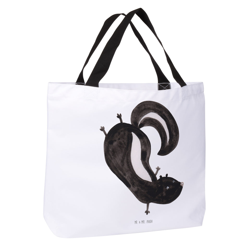 Shopper Stinktier Handstand Beutel, Einkaufstasche, Tasche, Strandtasche, Einkaufsbeutel, Shopper, Schultasche, Freizeittasche, Tragebeutel, Schulbeutel, Alltagstasche, Stinktier, Skunk, Wildtier, Raubtier, Stinker, Stinki, Spielplatz, verpielt, Kind