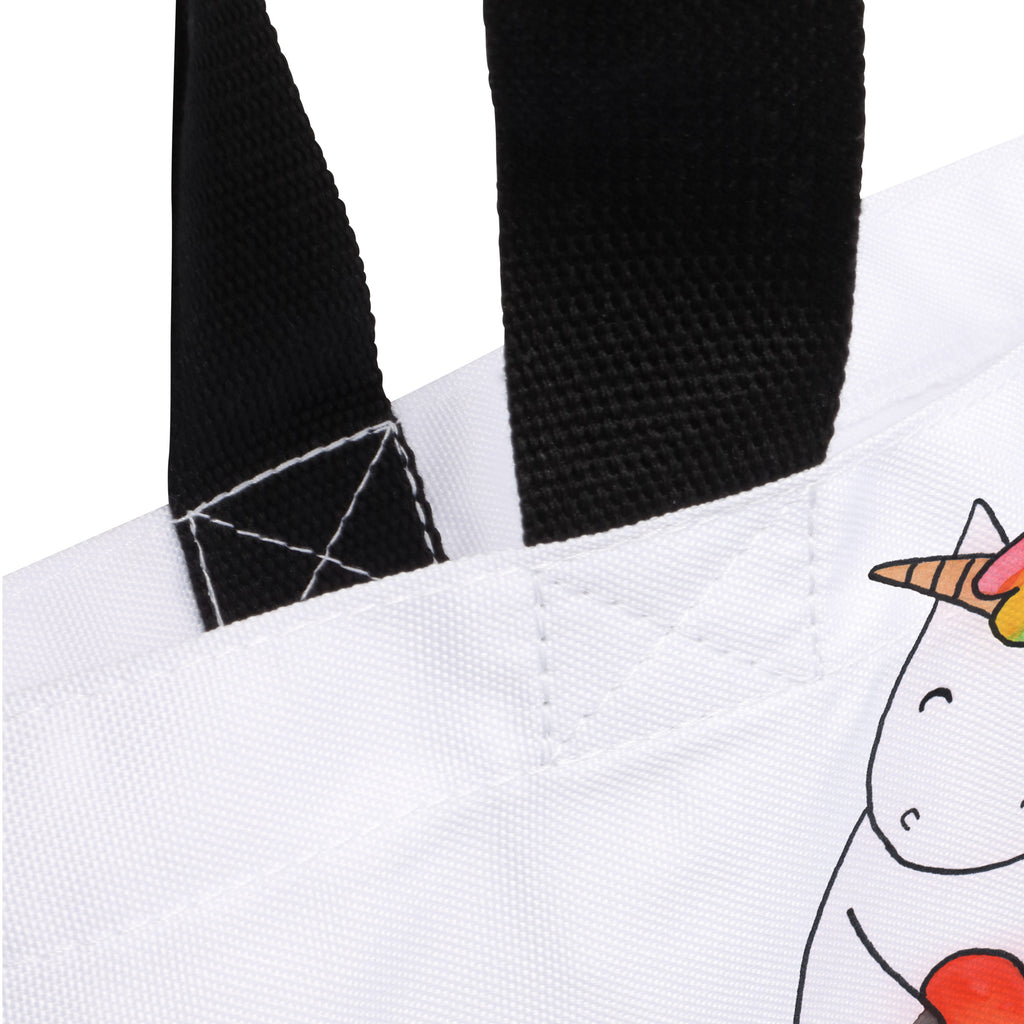 Shopper Einhorn Herz Beutel, Einkaufstasche, Tasche, Strandtasche, Einkaufsbeutel, Shopper, Schultasche, Freizeittasche, Tragebeutel, Schulbeutel, Alltagstasche, Einhorn, Einhörner, Einhorn Deko, Pegasus, Unicorn, Herz, schlimm, böse, witzig, lustig, Freundin, anders, bunt