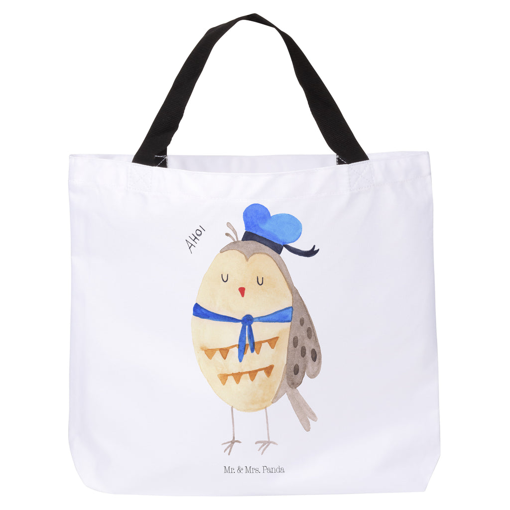 Shopper Eule Matrosen Beutel, Einkaufstasche, Tasche, Strandtasche, Einkaufsbeutel, Shopper, Schultasche, Freizeittasche, Tragebeutel, Schulbeutel, Alltagstasche, Eule, Eule Spruch, Eule Deko, Owl, Wortspiel lustig, Matrose, Freundin, Ehe, Seefahrer, Heimathafen, Hochzeitstag Geschenk