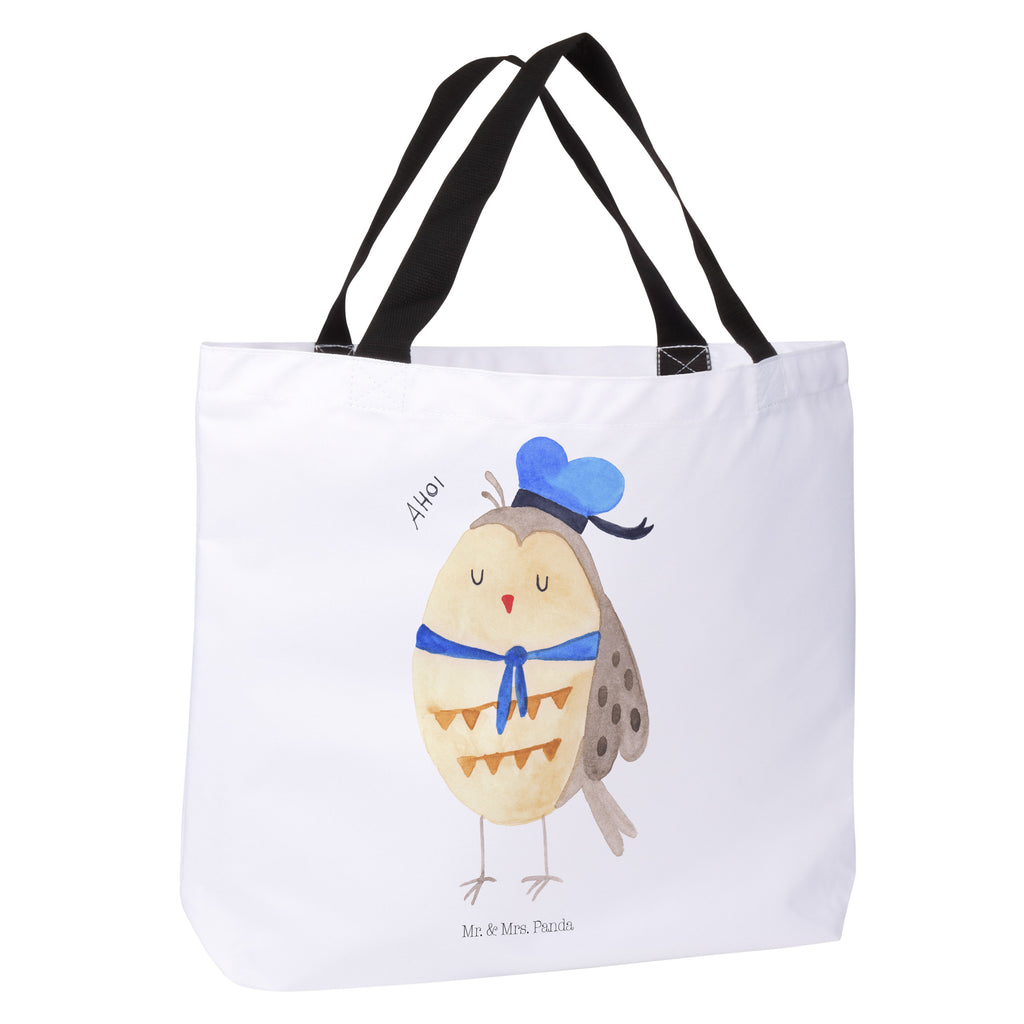 Shopper Eule Matrosen Beutel, Einkaufstasche, Tasche, Strandtasche, Einkaufsbeutel, Shopper, Schultasche, Freizeittasche, Tragebeutel, Schulbeutel, Alltagstasche, Eule, Eule Spruch, Eule Deko, Owl, Wortspiel lustig, Matrose, Freundin, Ehe, Seefahrer, Heimathafen, Hochzeitstag Geschenk