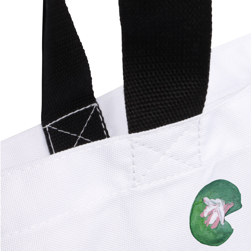 Shopper Otter mit Seerose Beutel, Einkaufstasche, Tasche, Strandtasche, Einkaufsbeutel, Shopper, Schultasche, Freizeittasche, Tragebeutel, Schulbeutel, Alltagstasche, Otter, Fischotter, Seeotter, Otter Seeotter See Otter