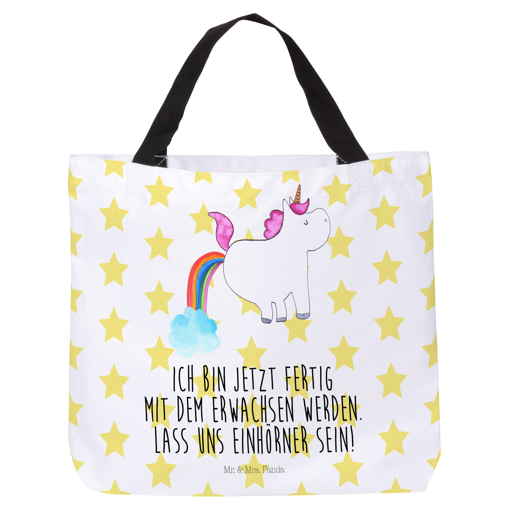 Shopper Einhorn Pupsend Beutel, Einkaufstasche, Tasche, Strandtasche, Einkaufsbeutel, Shopper, Schultasche, Freizeittasche, Tragebeutel, Schulbeutel, Alltagstasche, Einhorn, Einhörner, Einhorn Deko, Pegasus, Unicorn, Pups, Regenbogen, Glitzer, Einhornpower, Erwachsenwerden, Spaß, lustig, Freundin