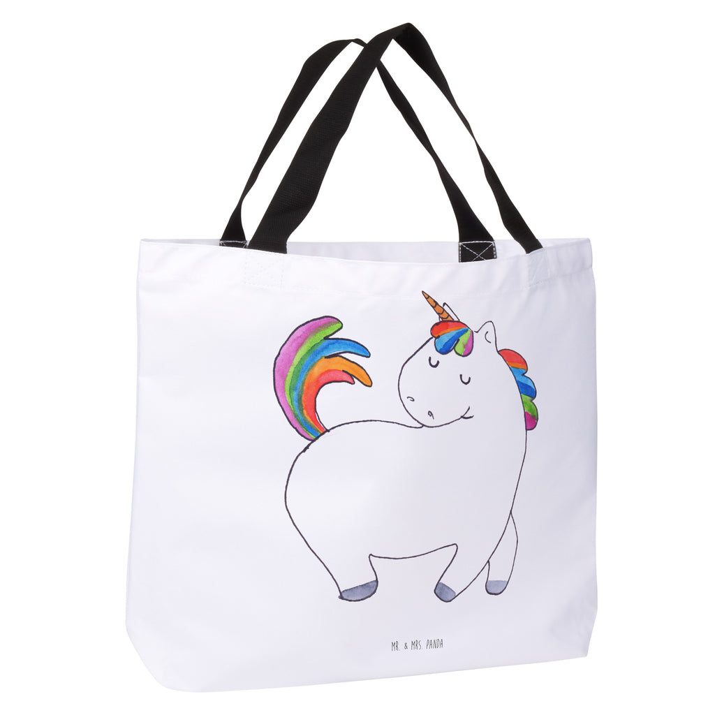 Shopper Einhorn stolzierend Beutel, Einkaufstasche, Tasche, Strandtasche, Einkaufsbeutel, Shopper, Schultasche, Freizeittasche, Tragebeutel, Schulbeutel, Alltagstasche, Einhorn, Einhörner, Einhorn Deko, Pegasus, Unicorn, stolz, anders, bunt, Pferd, Reiter, Reiten, Freundin, Geschenk