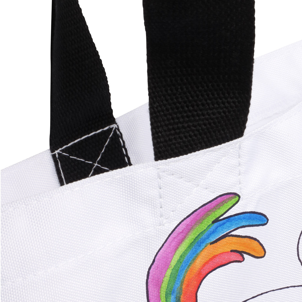 Shopper Einhorn stolzierend Beutel, Einkaufstasche, Tasche, Strandtasche, Einkaufsbeutel, Shopper, Schultasche, Freizeittasche, Tragebeutel, Schulbeutel, Alltagstasche, Einhorn, Einhörner, Einhorn Deko, Pegasus, Unicorn, stolz, anders, bunt, Pferd, Reiter, Reiten, Freundin, Geschenk
