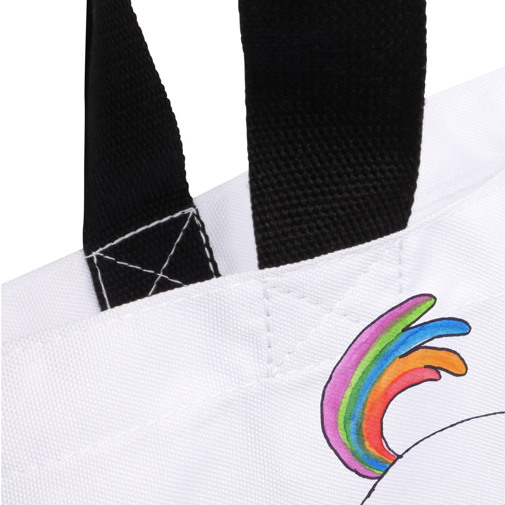 Shopper Einhorn stolzierend Beutel, Einkaufstasche, Tasche, Strandtasche, Einkaufsbeutel, Shopper, Schultasche, Freizeittasche, Tragebeutel, Schulbeutel, Alltagstasche, Einhorn, Einhörner, Einhorn Deko, Pegasus, Unicorn, stolz, anders, bunt, Pferd, Reiter, Reiten, Freundin, Geschenk