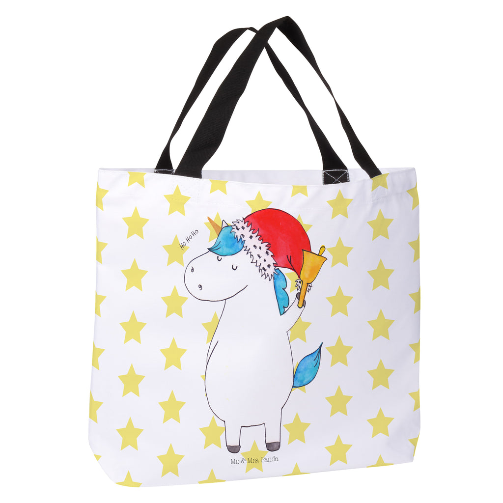 Shopper Einhorn Weihnachtsmann Beutel, Einkaufstasche, Tasche, Strandtasche, Einkaufsbeutel, Shopper, Schultasche, Freizeittasche, Tragebeutel, Schulbeutel, Alltagstasche, Einhorn, Einhörner, Einhorn Deko, Pegasus, Unicorn, Gin, Schokolade, Schoki, Weihnachten, Weihnachtsmann, Nikolaus, Wunschzettel, Wunschliste, Feenstaub