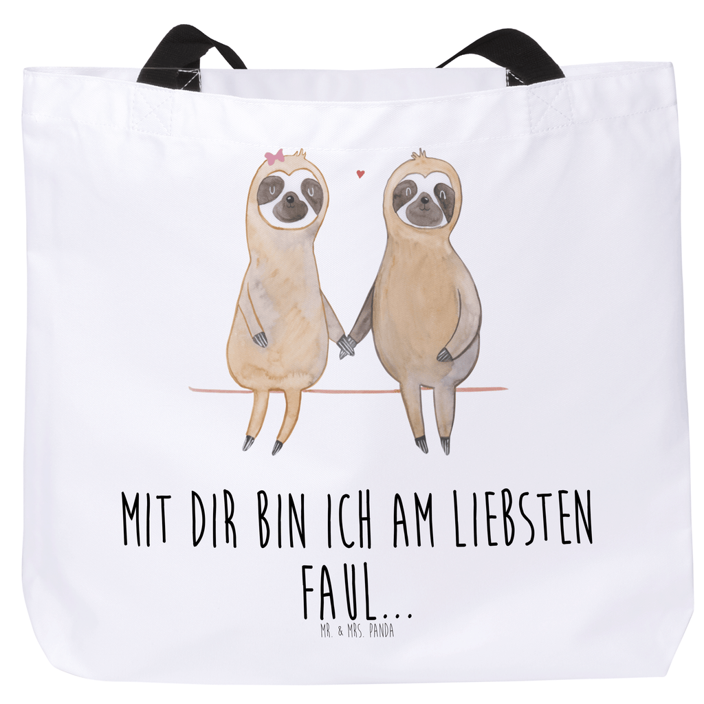 Shopper Faultier Pärchen Beutel, Einkaufstasche, Tasche, Strandtasche, Einkaufsbeutel, Shopper, Schultasche, Freizeittasche, Tragebeutel, Schulbeutel, Alltagstasche, Faultier, Faultier Geschenk, Faultier Deko, Faultiere, faul, Lieblingstier, Liebe, Liebespaar, Faultierliebe, Faultierpärchen, verliebt, verlobt, gemeinsam, relaxen, Pärchen, Beziehung, Langsamkeit