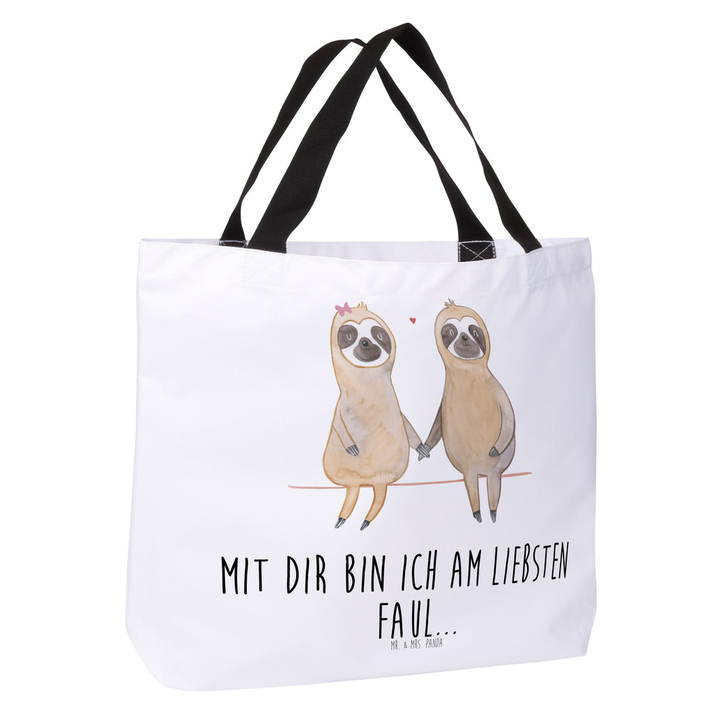 Shopper Faultier Pärchen Beutel, Einkaufstasche, Tasche, Strandtasche, Einkaufsbeutel, Shopper, Schultasche, Freizeittasche, Tragebeutel, Schulbeutel, Alltagstasche, Faultier, Faultier Geschenk, Faultier Deko, Faultiere, faul, Lieblingstier, Liebe, Liebespaar, Faultierliebe, Faultierpärchen, verliebt, verlobt, gemeinsam, relaxen, Pärchen, Beziehung, Langsamkeit