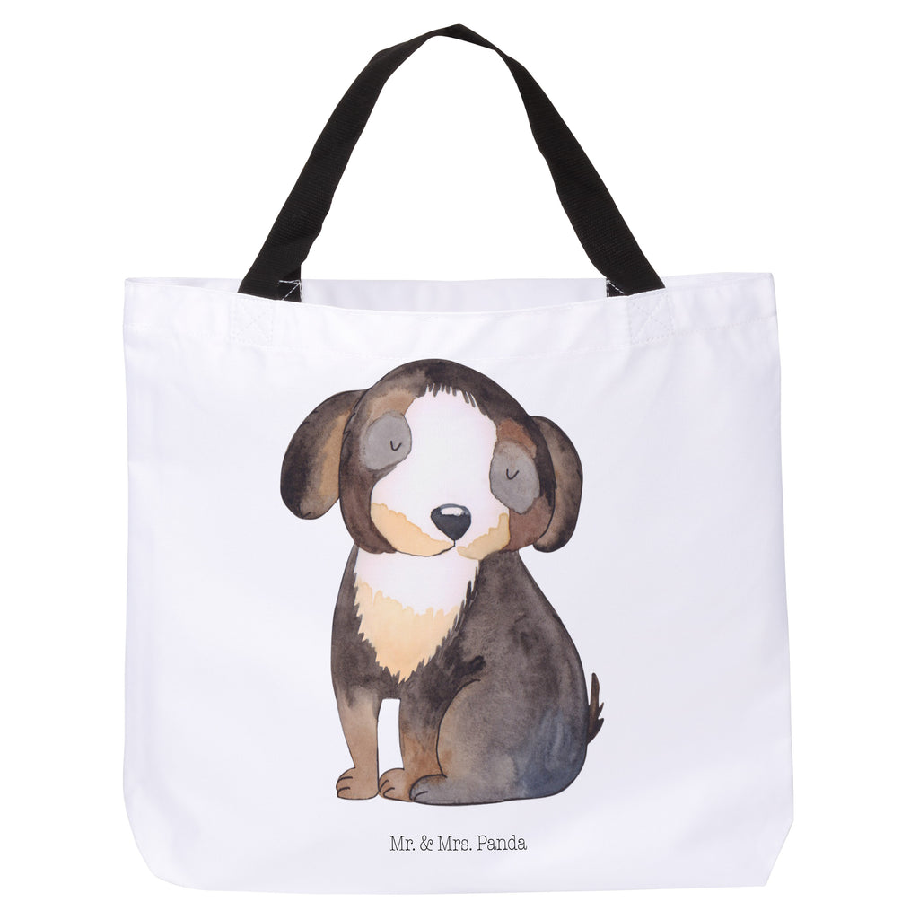 Shopper Hund entspannt Beutel, Einkaufstasche, Tasche, Strandtasche, Einkaufsbeutel, Shopper, Schultasche, Freizeittasche, Tragebeutel, Schulbeutel, Alltagstasche, Hund, Hundemotiv, Haustier, Hunderasse, Tierliebhaber, Hundebesitzer, Sprüche, schwarzer Hund, Hundeliebe, Liebe, Hundeglück