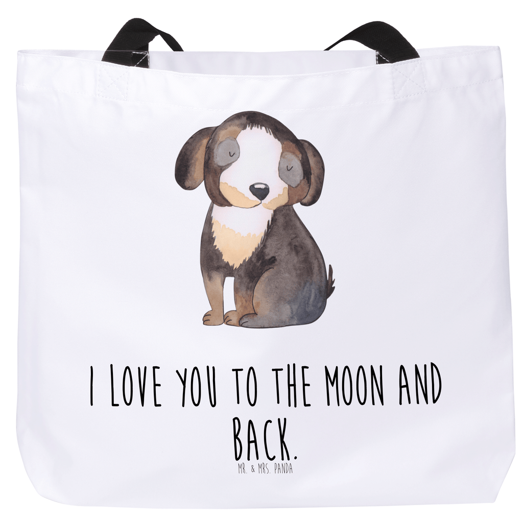 Shopper Hund entspannt Beutel, Einkaufstasche, Tasche, Strandtasche, Einkaufsbeutel, Shopper, Schultasche, Freizeittasche, Tragebeutel, Schulbeutel, Alltagstasche, Hund, Hundemotiv, Haustier, Hunderasse, Tierliebhaber, Hundebesitzer, Sprüche, schwarzer Hund, Hundeliebe, Liebe, Hundeglück