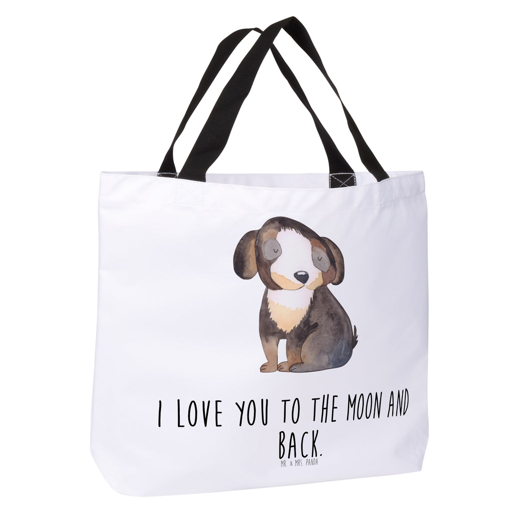 Shopper Hund entspannt Beutel, Einkaufstasche, Tasche, Strandtasche, Einkaufsbeutel, Shopper, Schultasche, Freizeittasche, Tragebeutel, Schulbeutel, Alltagstasche, Hund, Hundemotiv, Haustier, Hunderasse, Tierliebhaber, Hundebesitzer, Sprüche, schwarzer Hund, Hundeliebe, Liebe, Hundeglück