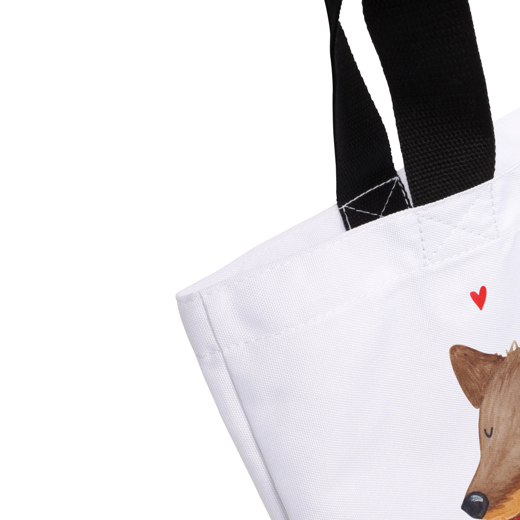 Shopper Hund Dackel fröhlich Beutel, Einkaufstasche, Tasche, Strandtasche, Einkaufsbeutel, Shopper, Schultasche, Freizeittasche, Tragebeutel, Schulbeutel, Alltagstasche, Hund, Hundemotiv, Haustier, Hunderasse, Tierliebhaber, Hundebesitzer, Sprüche, Hunde, Dackel, Dachshund, happy dog