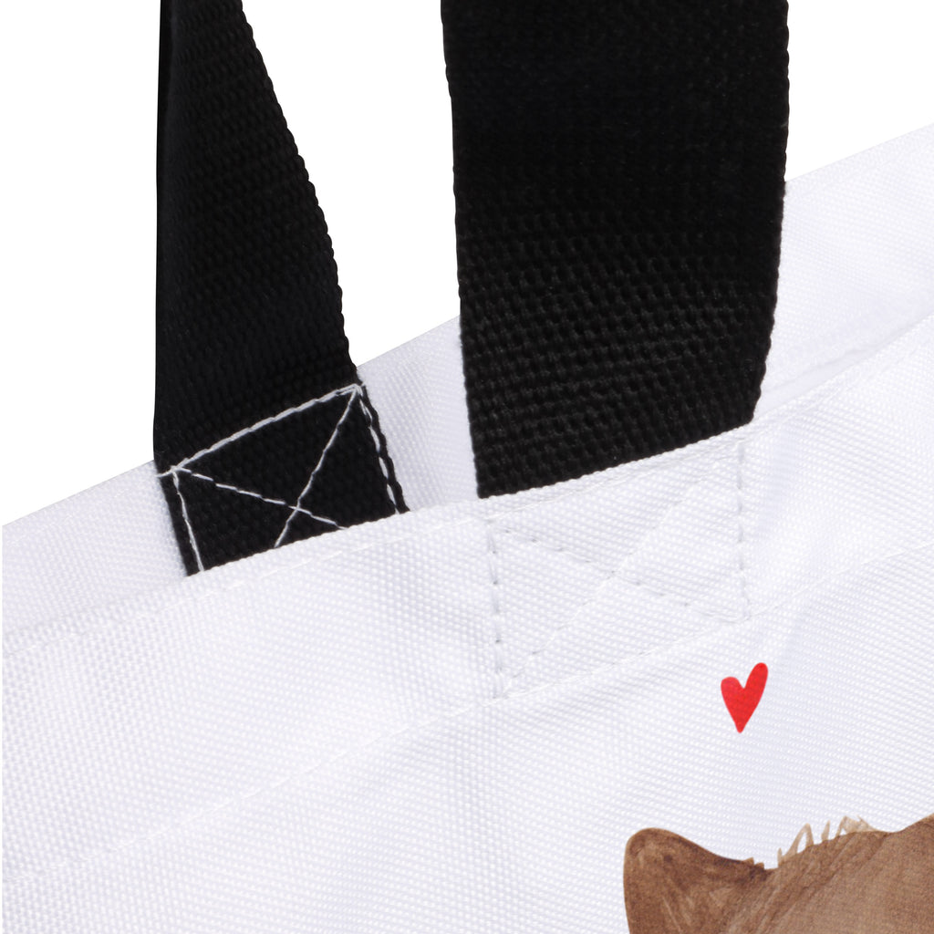 Shopper Hund Dackel fröhlich Beutel, Einkaufstasche, Tasche, Strandtasche, Einkaufsbeutel, Shopper, Schultasche, Freizeittasche, Tragebeutel, Schulbeutel, Alltagstasche, Hund, Hundemotiv, Haustier, Hunderasse, Tierliebhaber, Hundebesitzer, Sprüche, Hunde, Dackel, Dachshund, happy dog