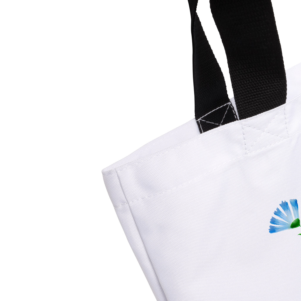 Shopper Igel mit Blume Beutel, Einkaufstasche, Tasche, Strandtasche, Einkaufsbeutel, Shopper, Schultasche, Freizeittasche, Tragebeutel, Schulbeutel, Alltagstasche, Tiermotive, Gute Laune, lustige Sprüche, Tiere, Igel, Gute Besserung, Genesungswünsche, Krankheit, Krankenhaus, krank, Besuch
