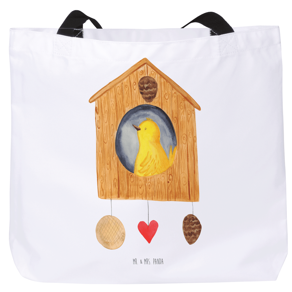 Shopper Vogelhaus Beutel, Einkaufstasche, Tasche, Strandtasche, Einkaufsbeutel, Shopper, Schultasche, Freizeittasche, Tragebeutel, Schulbeutel, Alltagstasche, Tiermotive, Gute Laune, lustige Sprüche, Tiere, Vogel, Vögel, Vogelhaus, Vogelhäuschen, Home sweet home, Zuhause, Nest, Eigenheim, Familie, Wohnung, Haus, unser Haus, Lieblingsort, Castle