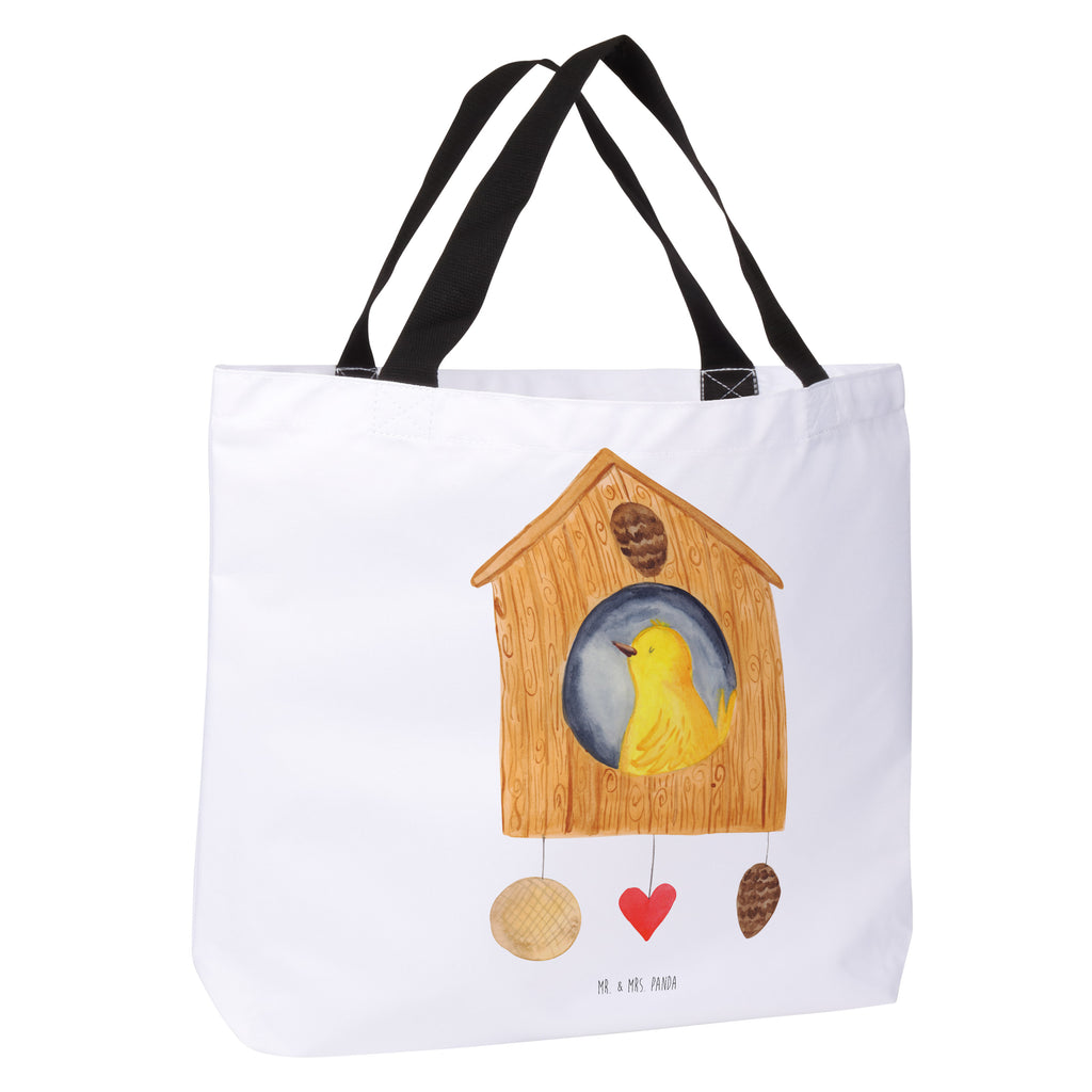 Shopper Vogelhaus Beutel, Einkaufstasche, Tasche, Strandtasche, Einkaufsbeutel, Shopper, Schultasche, Freizeittasche, Tragebeutel, Schulbeutel, Alltagstasche, Tiermotive, Gute Laune, lustige Sprüche, Tiere, Vogel, Vögel, Vogelhaus, Vogelhäuschen, Home sweet home, Zuhause, Nest, Eigenheim, Familie, Wohnung, Haus, unser Haus, Lieblingsort, Castle