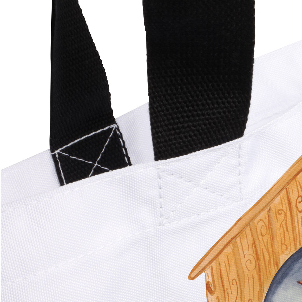 Shopper Vogelhaus Beutel, Einkaufstasche, Tasche, Strandtasche, Einkaufsbeutel, Shopper, Schultasche, Freizeittasche, Tragebeutel, Schulbeutel, Alltagstasche, Tiermotive, Gute Laune, lustige Sprüche, Tiere, Vogel, Vögel, Vogelhaus, Vogelhäuschen, Home sweet home, Zuhause, Nest, Eigenheim, Familie, Wohnung, Haus, unser Haus, Lieblingsort, Castle