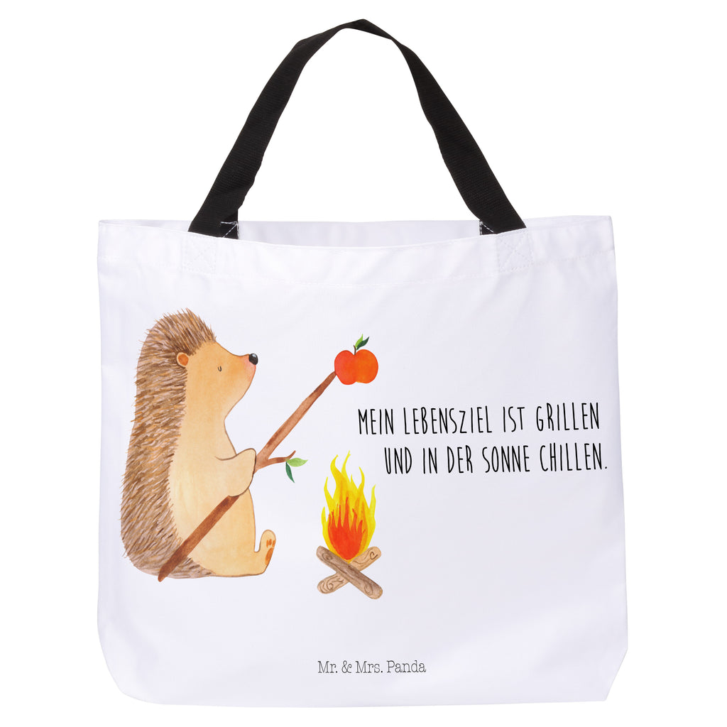Shopper Igel grillt Beutel, Einkaufstasche, Tasche, Strandtasche, Einkaufsbeutel, Shopper, Schultasche, Freizeittasche, Tragebeutel, Schulbeutel, Alltagstasche, Tiermotive, Gute Laune, lustige Sprüche, Tiere, Igel, Grillen, Ziele, Motivation, arbeitslos, Sinn des Lebens, Spruch