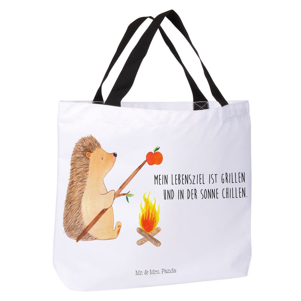 Shopper Igel grillt Beutel, Einkaufstasche, Tasche, Strandtasche, Einkaufsbeutel, Shopper, Schultasche, Freizeittasche, Tragebeutel, Schulbeutel, Alltagstasche, Tiermotive, Gute Laune, lustige Sprüche, Tiere, Igel, Grillen, Ziele, Motivation, arbeitslos, Sinn des Lebens, Spruch