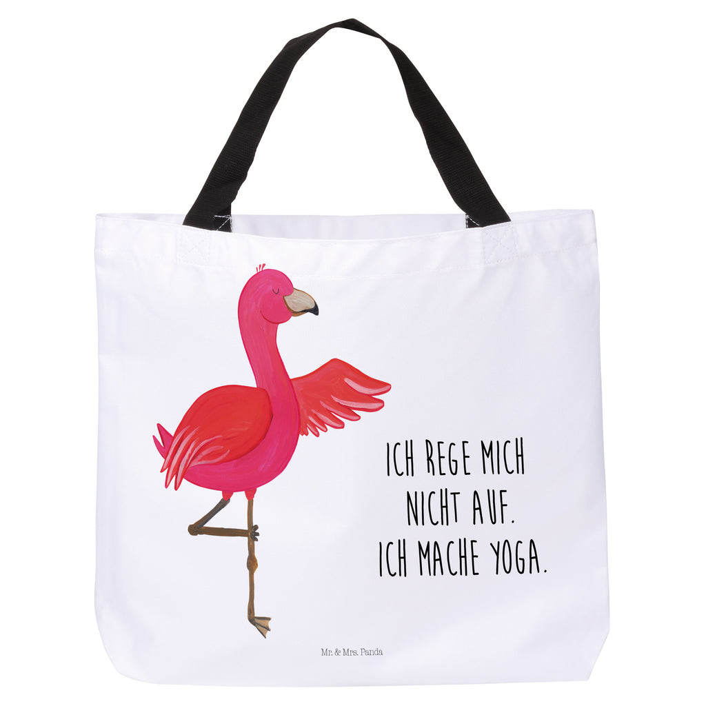 Shopper Flamingo Yoga Beutel, Einkaufstasche, Tasche, Strandtasche, Einkaufsbeutel, Shopper, Schultasche, Freizeittasche, Tragebeutel, Schulbeutel, Alltagstasche, Flamingo, Vogel, Yoga, Namaste, Achtsamkeit, Yoga-Übung, Entspannung, Ärger, Aufregen, Tiefenentspannung