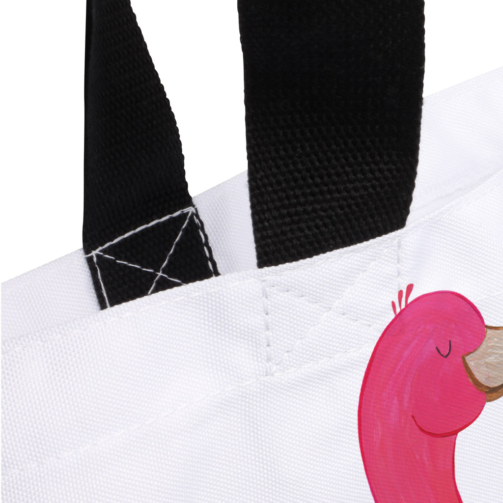 Shopper Flamingo Yoga Beutel, Einkaufstasche, Tasche, Strandtasche, Einkaufsbeutel, Shopper, Schultasche, Freizeittasche, Tragebeutel, Schulbeutel, Alltagstasche, Flamingo, Vogel, Yoga, Namaste, Achtsamkeit, Yoga-Übung, Entspannung, Ärger, Aufregen, Tiefenentspannung