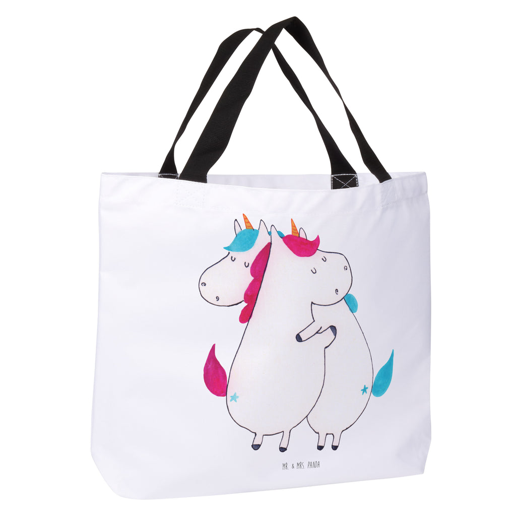 Shopper Einhörner Umarmen Beutel, Einkaufstasche, Tasche, Strandtasche, Einkaufsbeutel, Shopper, Schultasche, Freizeittasche, Tragebeutel, Schulbeutel, Alltagstasche, Einhorn, Einhörner, Einhorn Deko, Pegasus, Unicorn, Freundinnen, Freundin, BFF, Schwester, Schwestern, Familie, Geschwister, Sister, Liebe