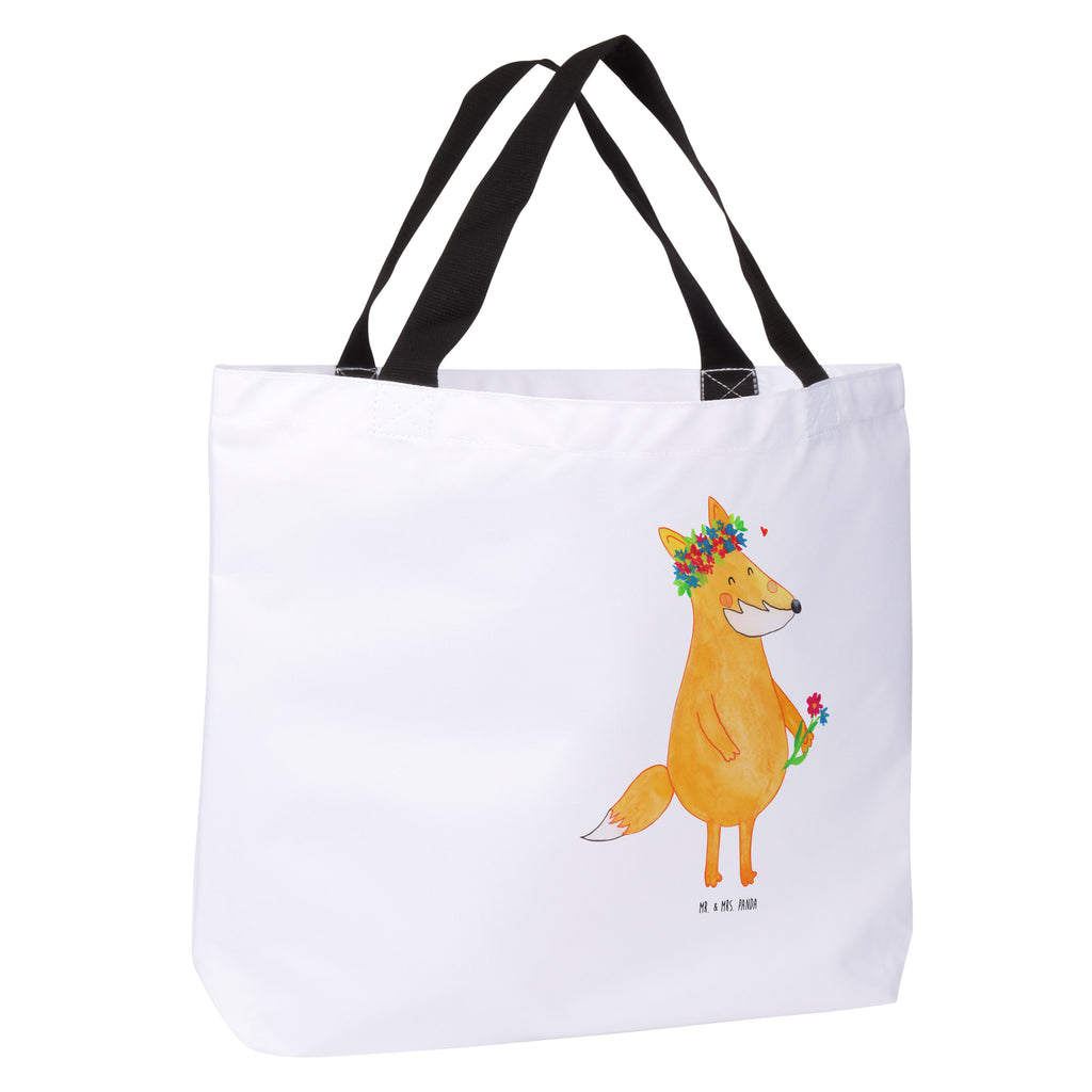 Shopper Fuchs Blumenliebe Beutel, Einkaufstasche, Tasche, Strandtasche, Einkaufsbeutel, Shopper, Schultasche, Freizeittasche, Tragebeutel, Schulbeutel, Alltagstasche, Fuchs, Füchse, Fox, Liebe, Freundin, Fuchsmädchen, Blumenmädchen, Freundinnen, Liebesbeweis, Blume, Blumen, Motivation, Freude, ich, mich, Selbstliebe