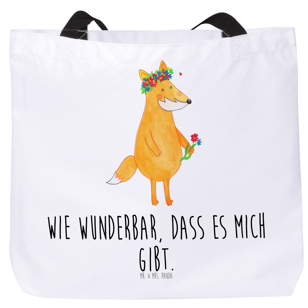 Shopper Fuchs Blumenliebe Beutel, Einkaufstasche, Tasche, Strandtasche, Einkaufsbeutel, Shopper, Schultasche, Freizeittasche, Tragebeutel, Schulbeutel, Alltagstasche, Fuchs, Füchse, Fox, Liebe, Freundin, Fuchsmädchen, Blumenmädchen, Freundinnen, Liebesbeweis, Blume, Blumen, Motivation, Freude, ich, mich, Selbstliebe