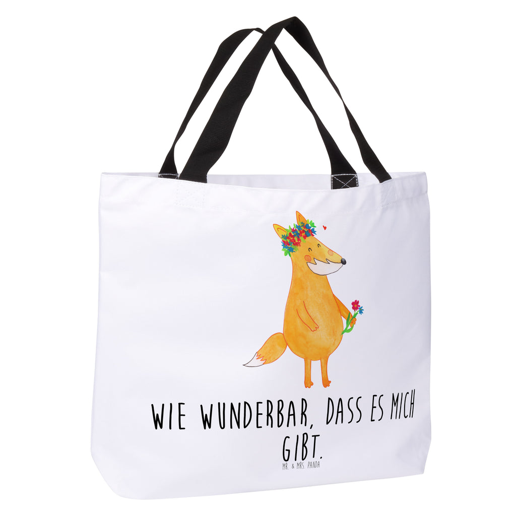 Shopper Fuchs Blumenliebe Beutel, Einkaufstasche, Tasche, Strandtasche, Einkaufsbeutel, Shopper, Schultasche, Freizeittasche, Tragebeutel, Schulbeutel, Alltagstasche, Fuchs, Füchse, Fox, Liebe, Freundin, Fuchsmädchen, Blumenmädchen, Freundinnen, Liebesbeweis, Blume, Blumen, Motivation, Freude, ich, mich, Selbstliebe