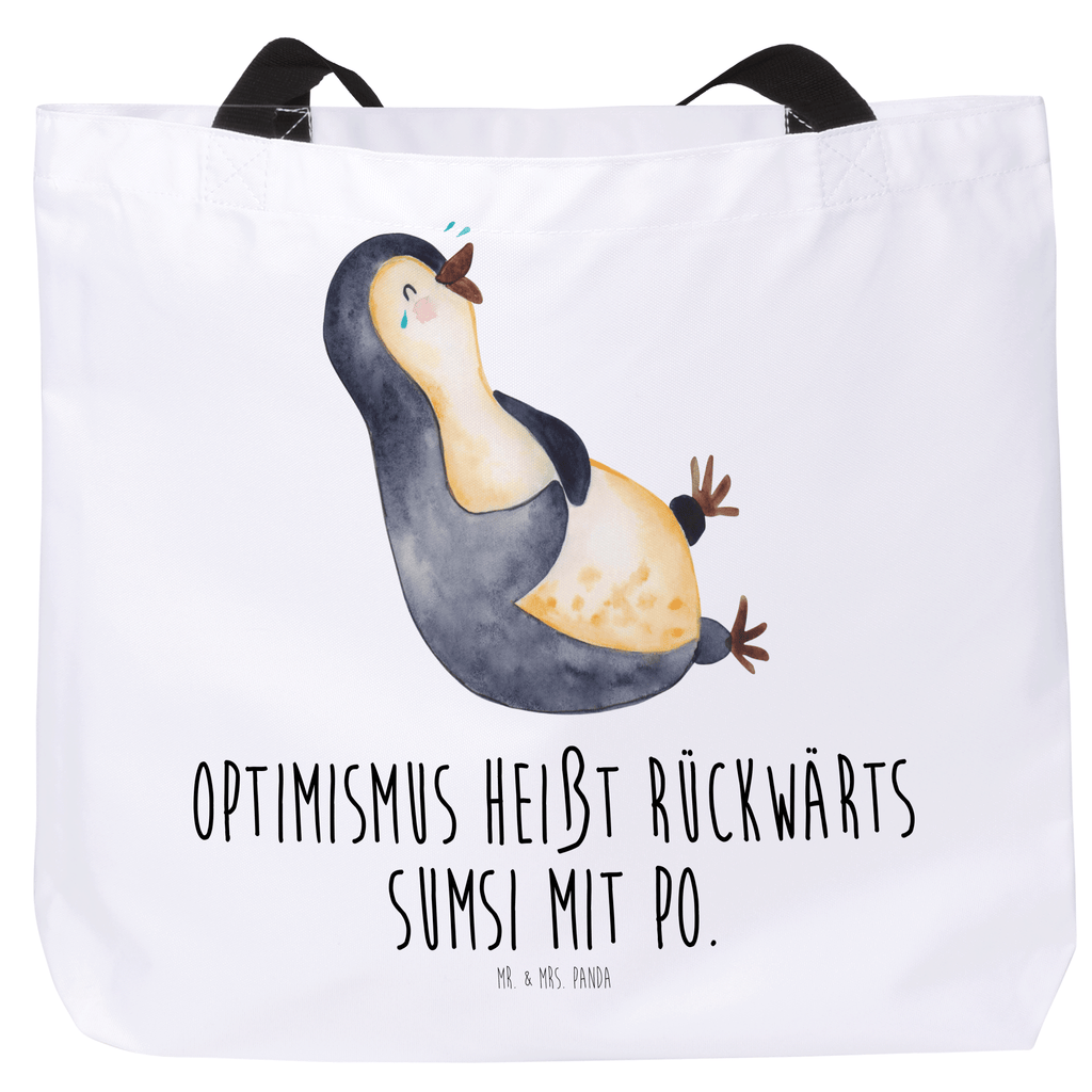 Shopper Pinguin lachend Beutel, Einkaufstasche, Tasche, Strandtasche, Einkaufsbeutel, Shopper, Schultasche, Freizeittasche, Tragebeutel, Schulbeutel, Alltagstasche, Pinguin, Pinguine, lustiger Spruch, Optimismus, Fröhlich, Lachen, Humor, Fröhlichkeit