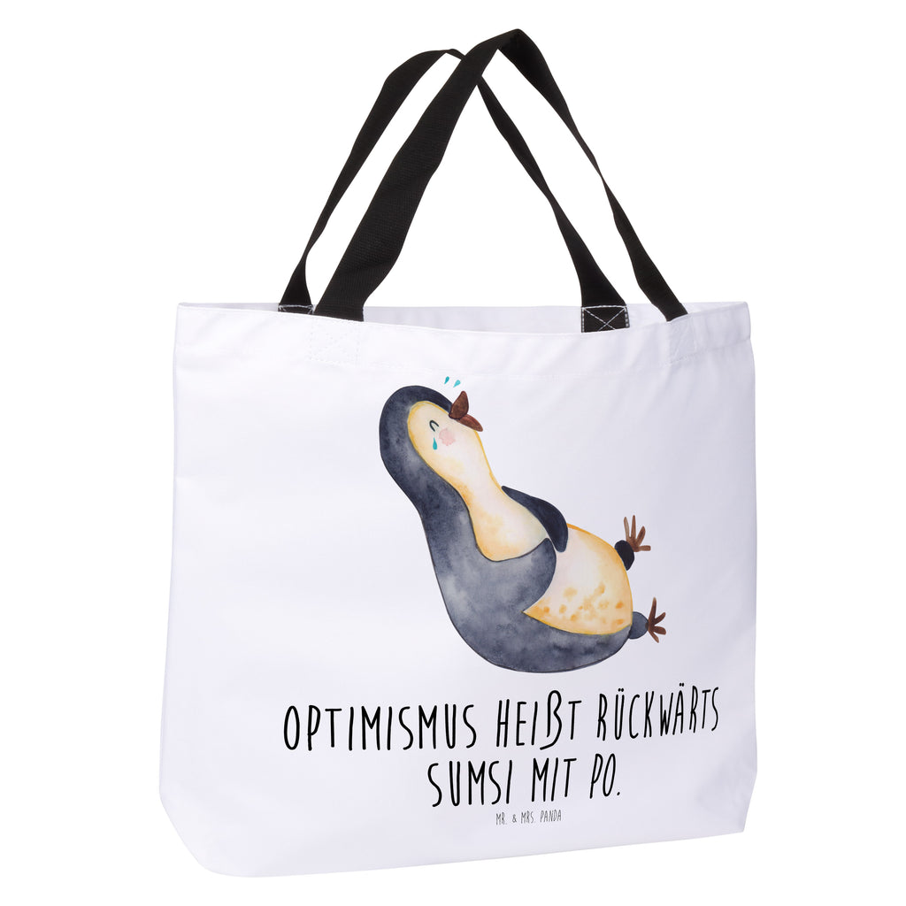 Shopper Pinguin lachend Beutel, Einkaufstasche, Tasche, Strandtasche, Einkaufsbeutel, Shopper, Schultasche, Freizeittasche, Tragebeutel, Schulbeutel, Alltagstasche, Pinguin, Pinguine, lustiger Spruch, Optimismus, Fröhlich, Lachen, Humor, Fröhlichkeit