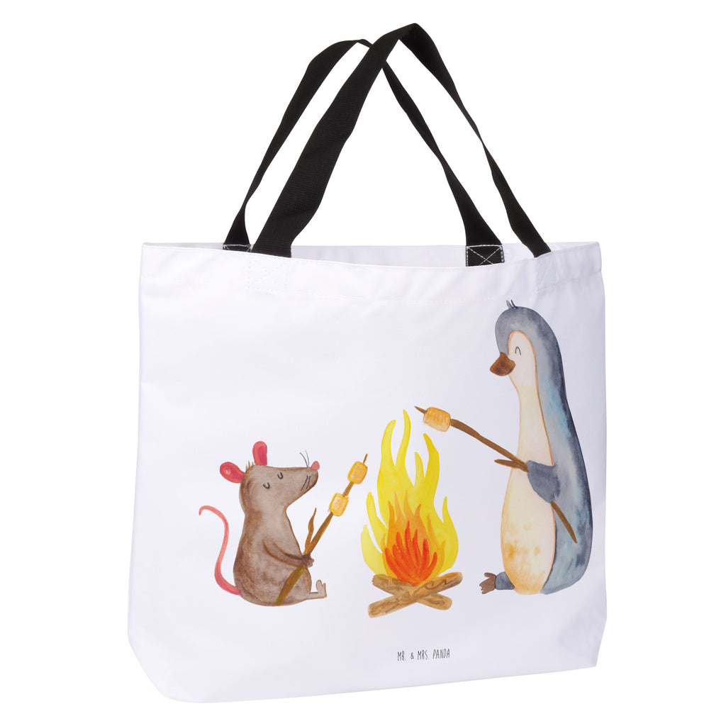 Shopper Pinguin Lagerfeuer Beutel, Einkaufstasche, Tasche, Strandtasche, Einkaufsbeutel, Shopper, Schultasche, Freizeittasche, Tragebeutel, Schulbeutel, Alltagstasche, Pinguin, Maus, Pinguine, Lagerfeuer, Leben, Arbeit, Job, Motivation, Büro, Büroalltag, Lebensspruch, Lebensmotivation, Neustart, Liebe, grillen, Feuer, Marshmallows