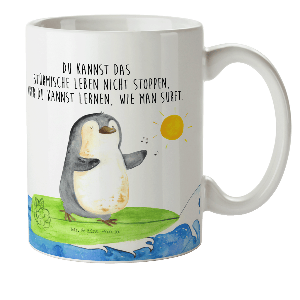 Kindertasse Pinguin Surfer Kunststoff Tasse, Kindergarten, Tasse, Trinkbecher, Camping Becher, Kaffeetasse, Kunststoffbecher, Kindergartenbecher, Outdoorgeschirr, Kunststoffgeschirr, Reisebecher, Reisetasse, Kinderbecher, Pinguin, Pinguine, surfen, Surfer, Hawaii, Urlaub, Wellen, Wellen reiten, Portugal