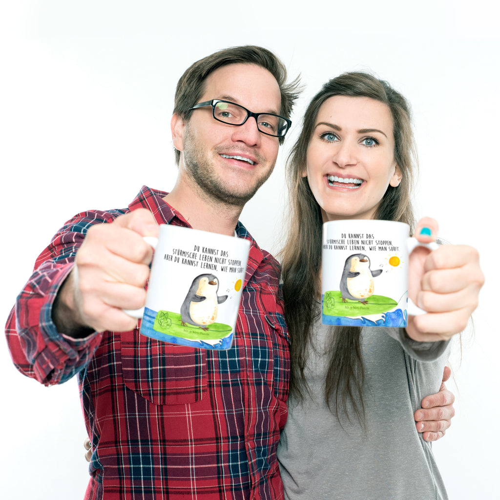 Kindertasse Pinguin Surfer Kunststoff Tasse, Kindergarten, Tasse, Trinkbecher, Camping Becher, Kaffeetasse, Kunststoffbecher, Kindergartenbecher, Outdoorgeschirr, Kunststoffgeschirr, Reisebecher, Reisetasse, Kinderbecher, Pinguin, Pinguine, surfen, Surfer, Hawaii, Urlaub, Wellen, Wellen reiten, Portugal
