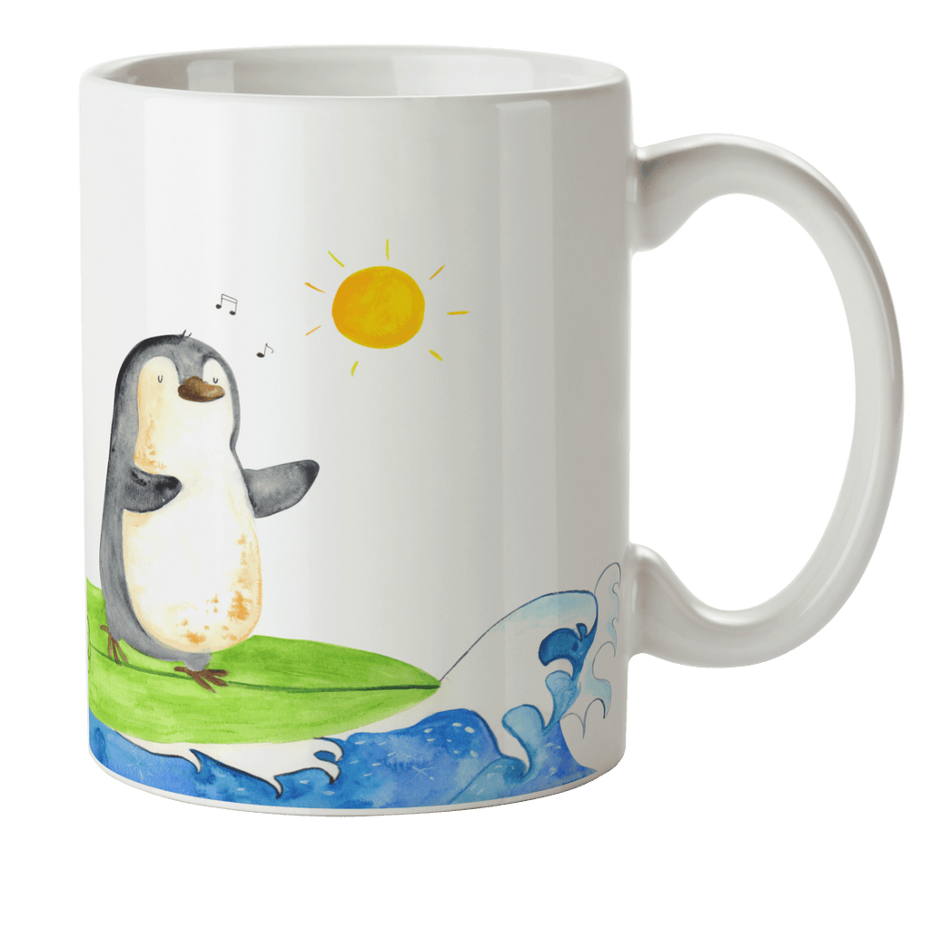 Kindertasse Pinguin Surfer Kunststoff Tasse, Kindergarten, Tasse, Trinkbecher, Camping Becher, Kaffeetasse, Kunststoffbecher, Kindergartenbecher, Outdoorgeschirr, Kunststoffgeschirr, Reisebecher, Reisetasse, Kinderbecher, Pinguin, Pinguine, surfen, Surfer, Hawaii, Urlaub, Wellen, Wellen reiten, Portugal