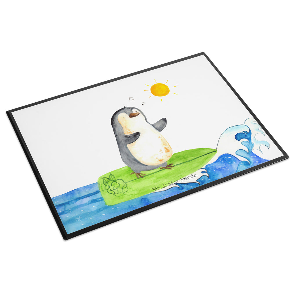 Schreibtischunterlage Pinguin Surfer Schreibunterlage, Schreibtischauflage, Bürobedarf, Büroartikel, Schreibwaren, Schreibtisch Unterlagen, Schreibtischunterlage Groß, Pinguin, Pinguine, surfen, Surfer, Hawaii, Urlaub, Wellen, Wellen reiten, Portugal
