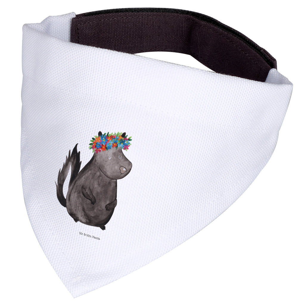 Hundehalstuch L Stinktier Blumenmaedchen Hundehalstuch, Halstuch, Hunde, Tuch, klein, kleine Hunde, Stinktier, Skunk, Wildtier, Raubtier, Stinker, Stinki, Yoga, Namaste, Lebe, Liebe, Lache